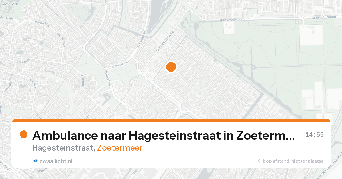 Ambulance naar Hagesteinstraat in Zoetermeer — 18 aug 2026