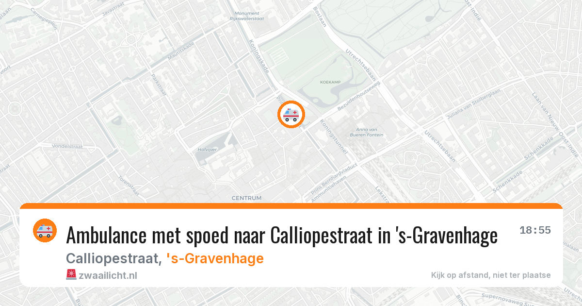 Ambulance met spoed naar Calliopestraat in 's-Gravenhage — 26 apr 2026