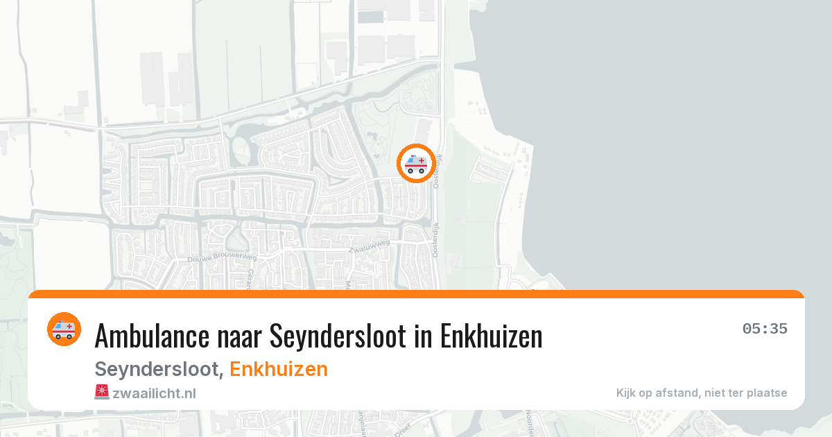Ambulance naar Seyndersloot in Enkhuizen — 2 aug 2026