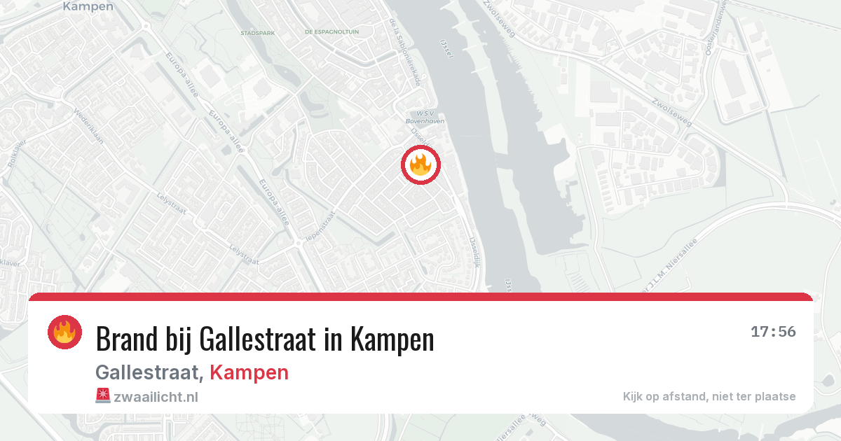 Brand bij Gallestraat in Kampen — 25 mrt 2026