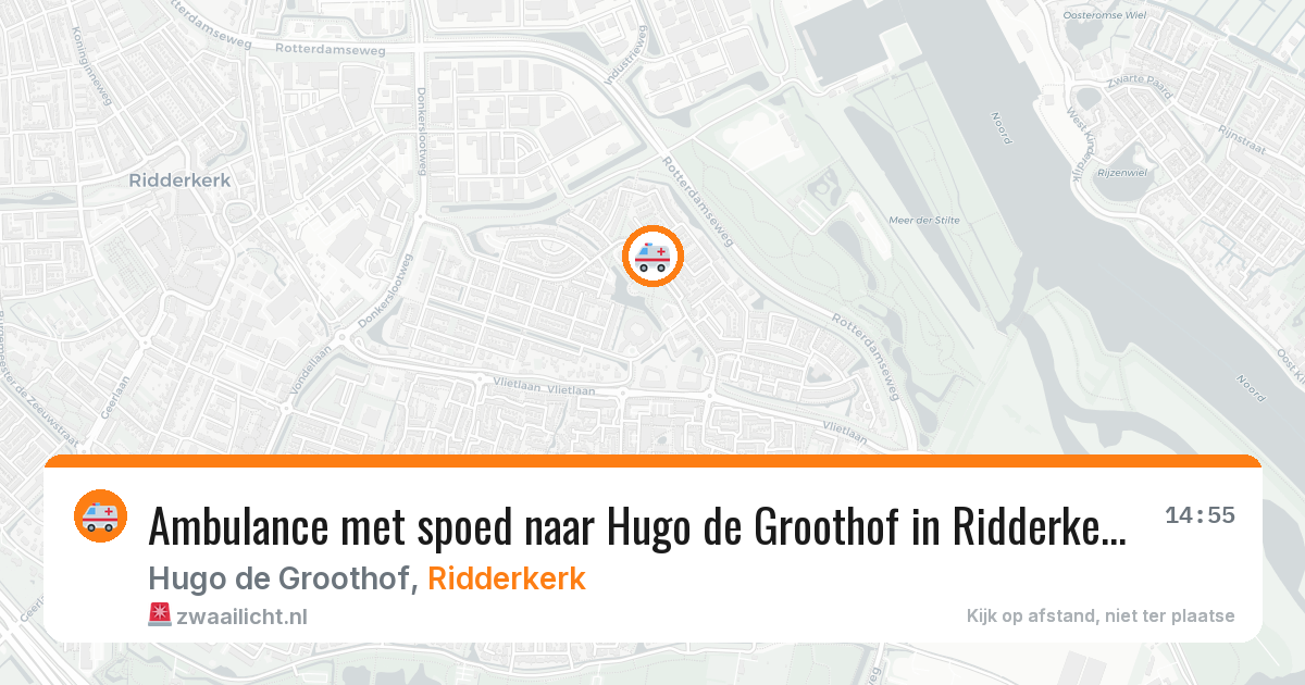 Ambulance met spoed naar Hugo de Groothof in Ridderkerk — 11 jun 2026
