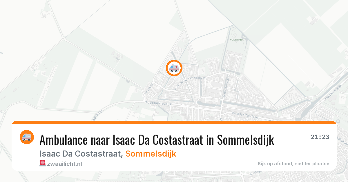 Ambulance naar Isaac Da Costastraat in Sommelsdijk — 15 jun 2026