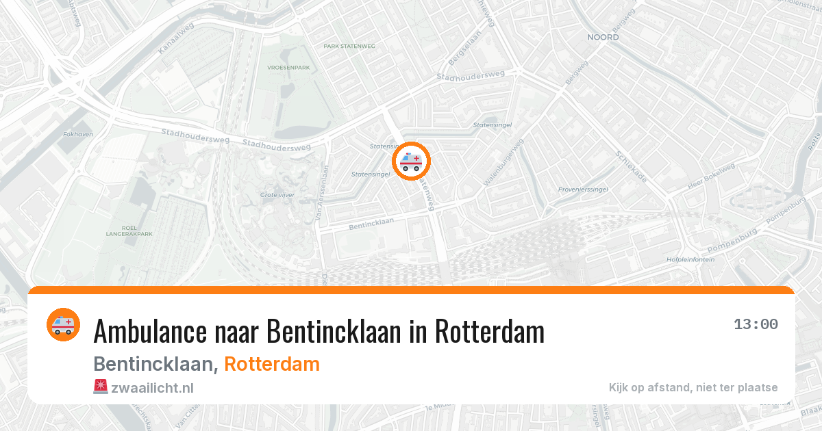 Ambulance naar Bentincklaan in Rotterdam — 28 apr 2026