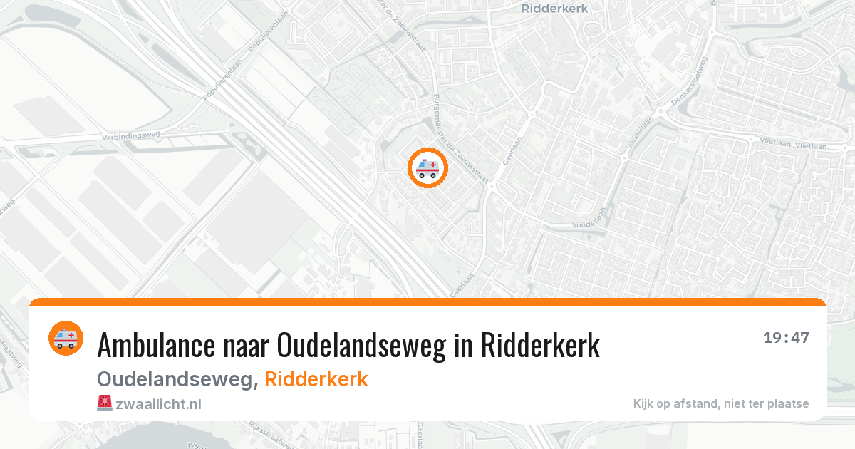 Ambulance naar Oudelandseweg in Ridderkerk — 4 apr 2026