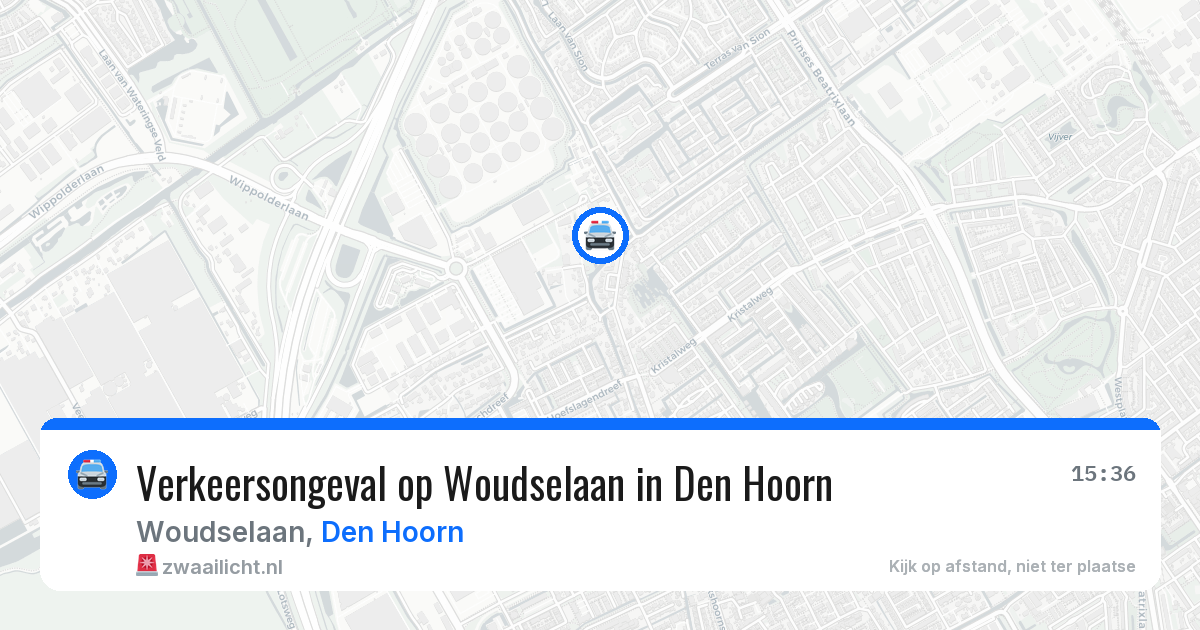 Verkeersongeval op Woudselaan in Den Hoorn — 15 apr 2026