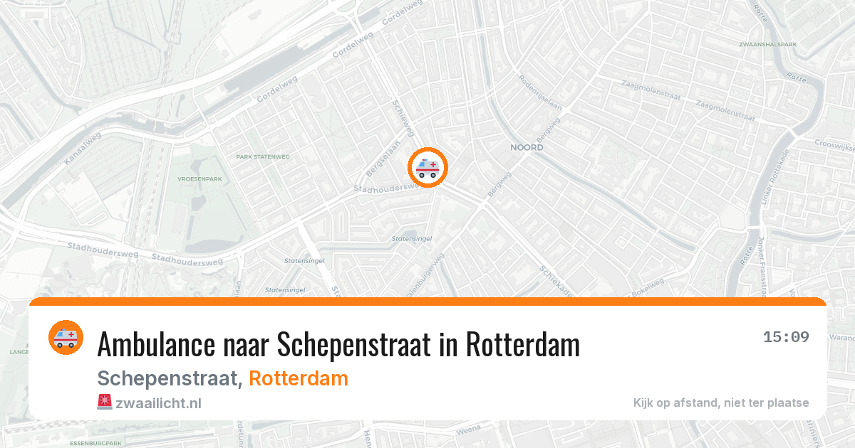 Ambulance naar Schepenstraat in Rotterdam — 28 mrt 2026