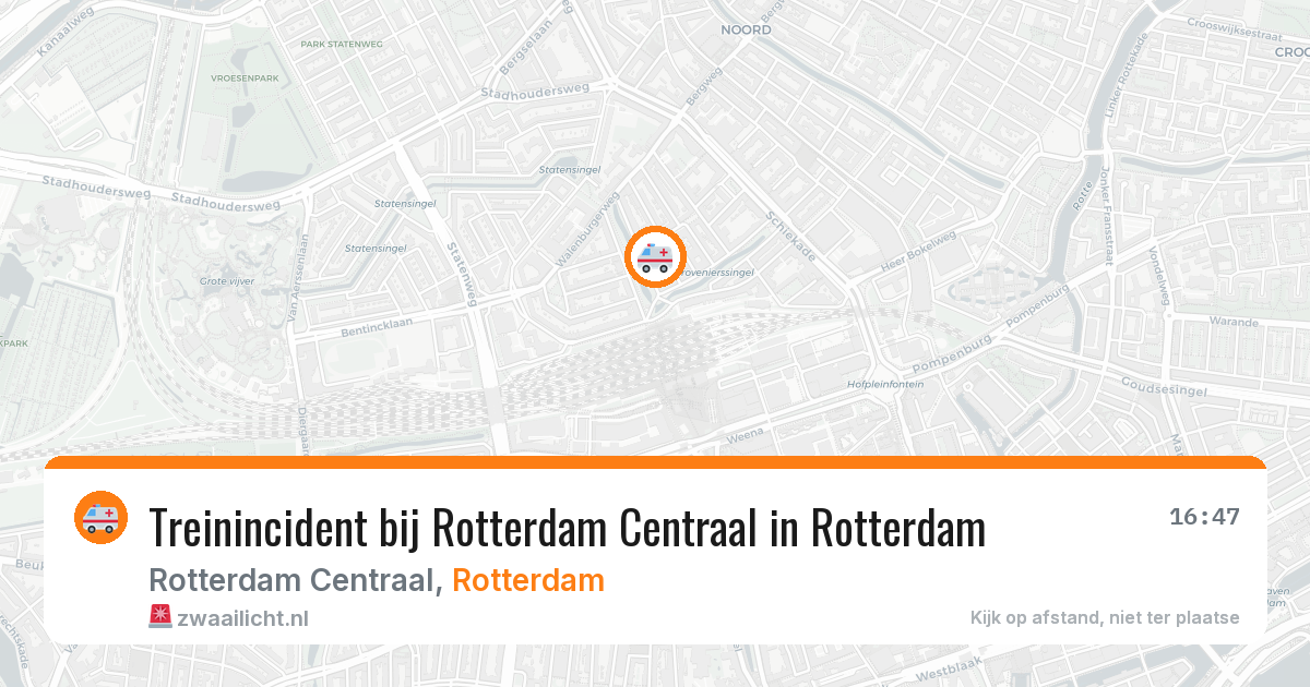 Treinincident bij Rotterdam Centraal in Rotterdam — 5 mei 2026