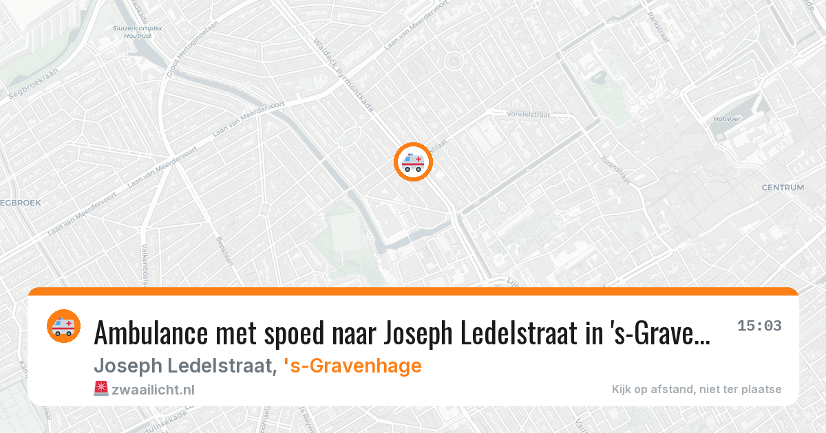 Ambulance met spoed naar Joseph Ledelstraat in 's-Gravenhage — 5 jul 2026