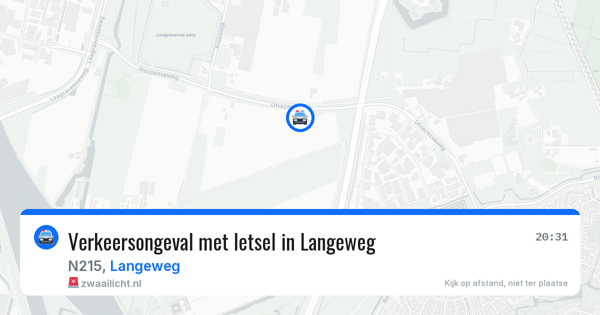 Verkeersongeval met letsel in Langeweg — 7 jun 2026