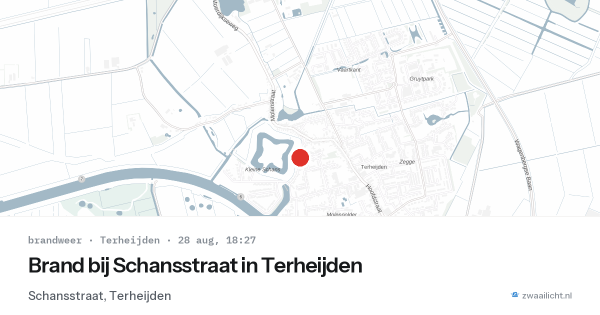 Brand bij Schansstraat in Terheijden — 28 aug 2026