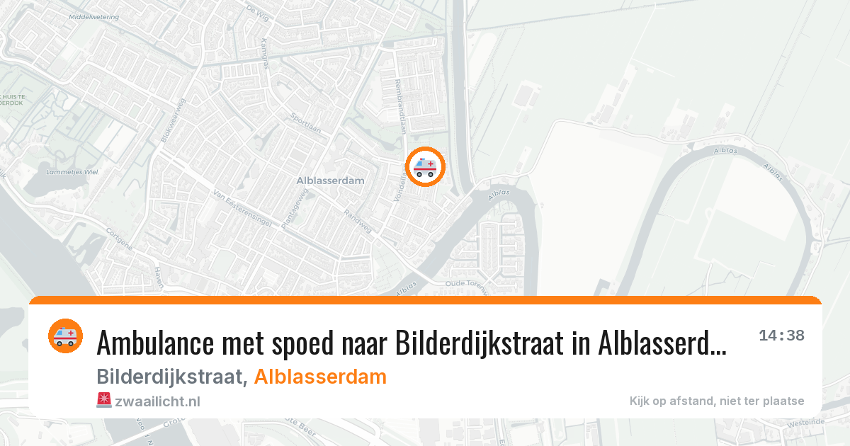 Ambulance met spoed naar Bilderdijkstraat in Alblasserdam — 8 feb 2026