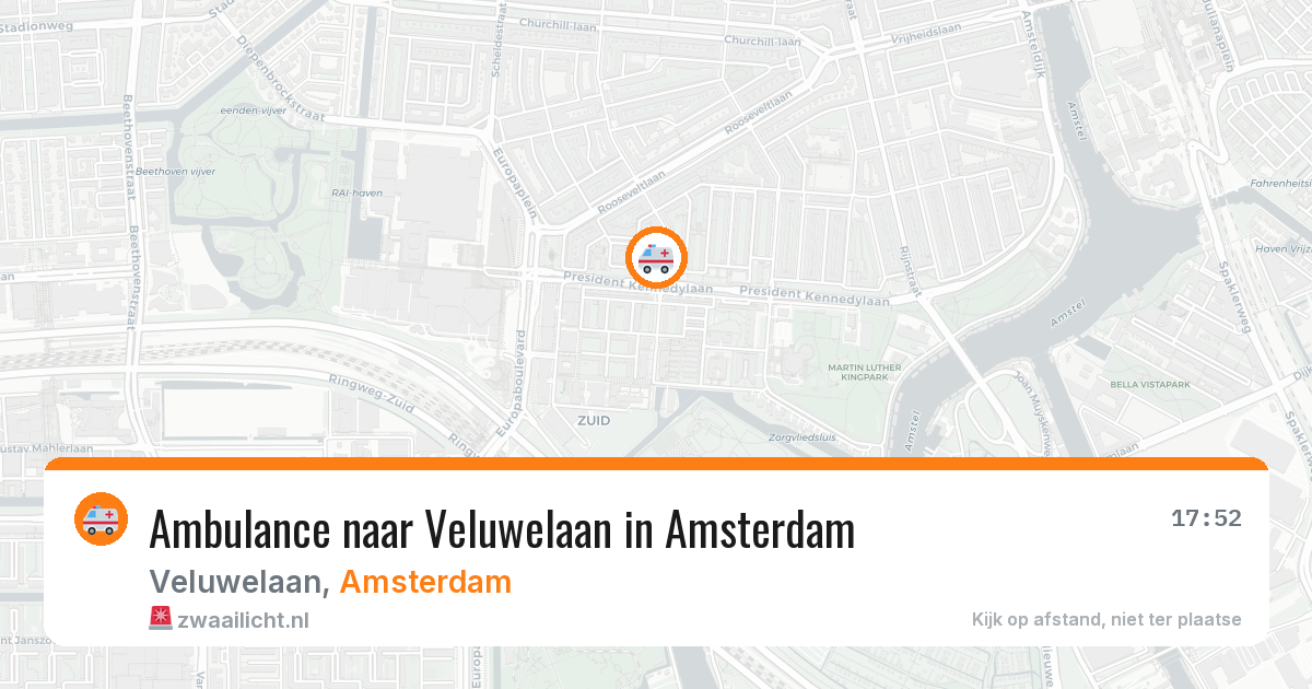 Ambulance naar Veluwelaan in Amsterdam — 5 mrt 2026