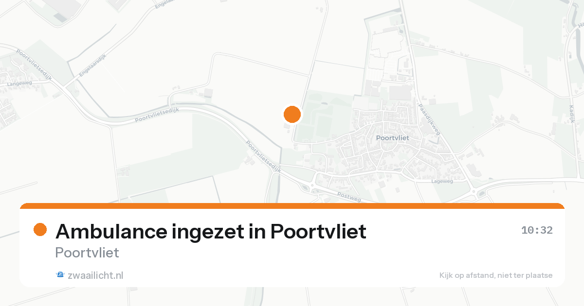 Ambulance ingezet in Poortvliet — 15 aug 2026