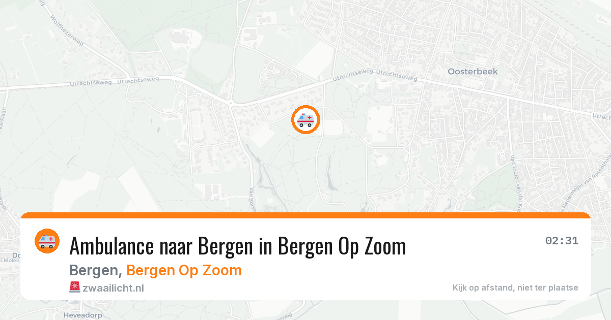 Ambulance naar Bergen in Bergen Op Zoom — 29 jan 2026