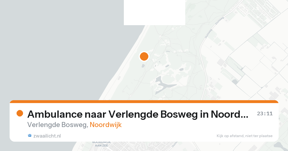 Ambulance naar Verlengde Bosweg in Noordwijk — 21 aug 2026