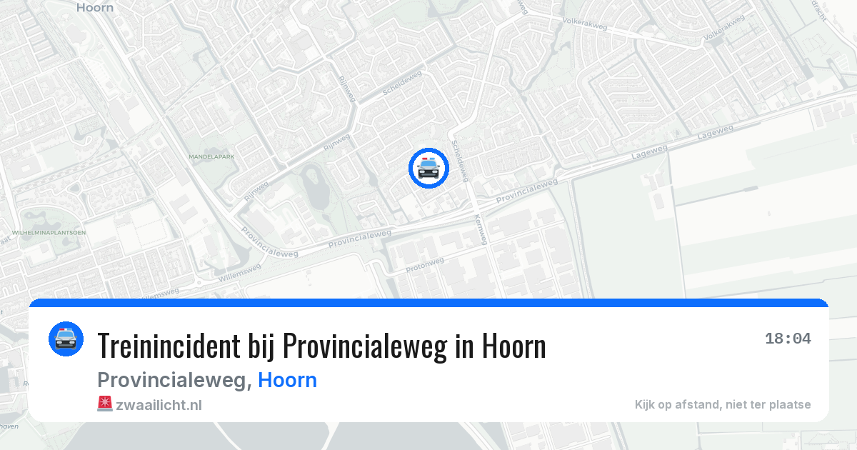 Treinincident bij Provincialeweg in Hoorn — 4 jul 2026
