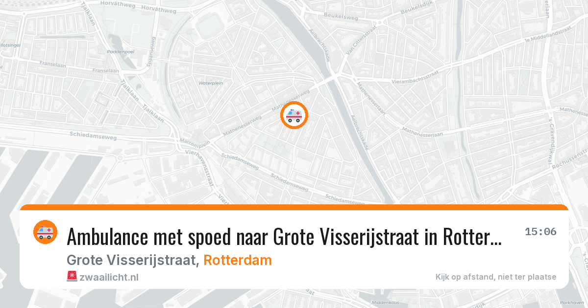 Ambulance met spoed naar Grote Visserijstraat in Rotterdam — 11 apr 2026