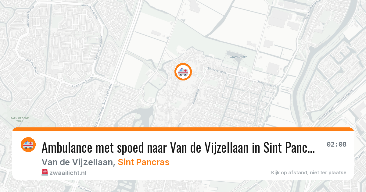 Ambulance met spoed naar Van de Vijzellaan in Sint Pancras — 26 mei 2026