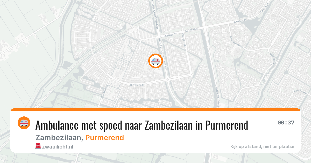 Ambulance met spoed naar Zambezilaan in Purmerend — 20 jun 2026