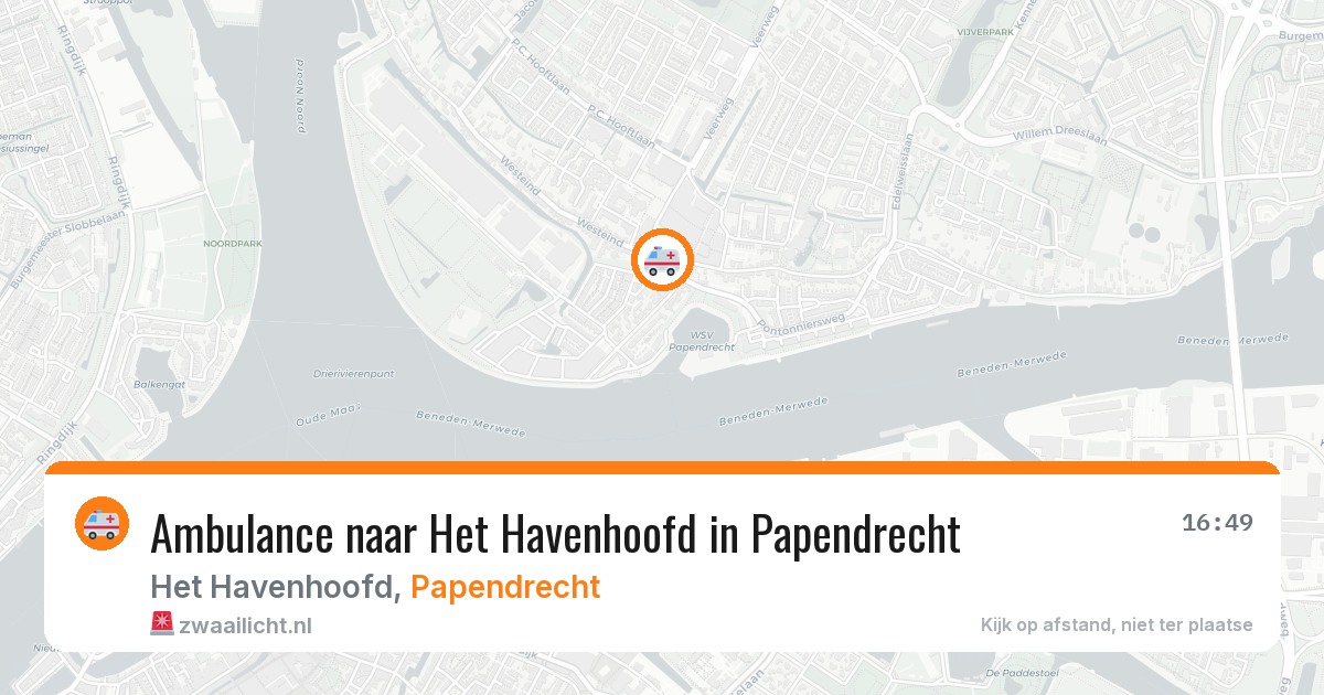 Ambulance naar Het Havenhoofd in Papendrecht — 27 apr 2026