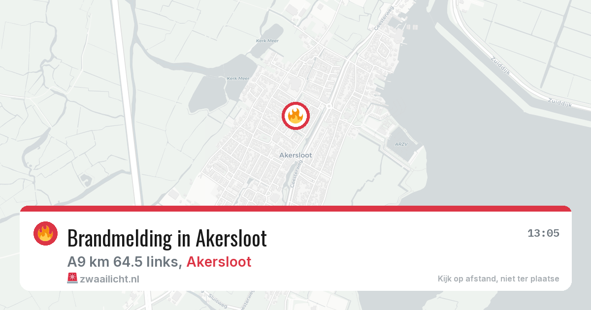 Brandmelding in Akersloot — 4 jul 2026