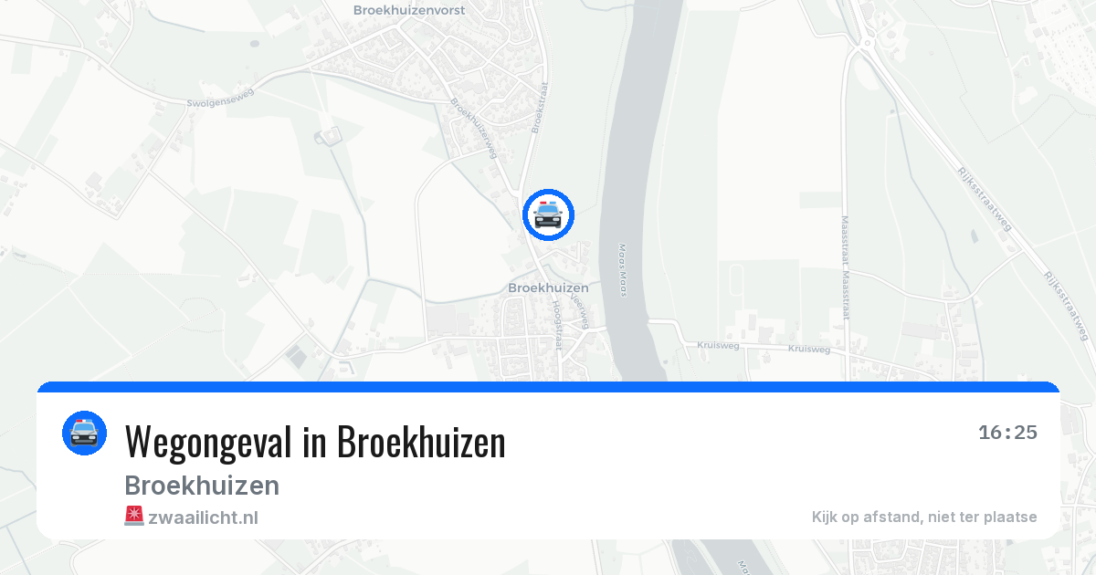 Wegongeval in Broekhuizen — 8 mei 2026