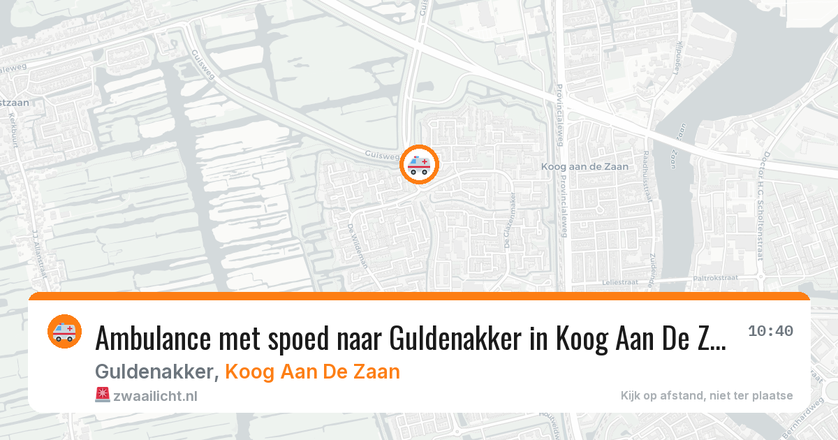 Ambulance met spoed naar Guldenakker in Koog Aan De Zaan — 19 jun 2026