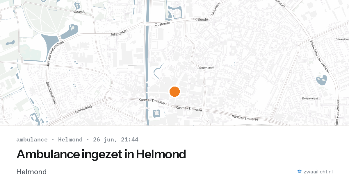 Ambulance ingezet in Helmond — 17 mei 2026