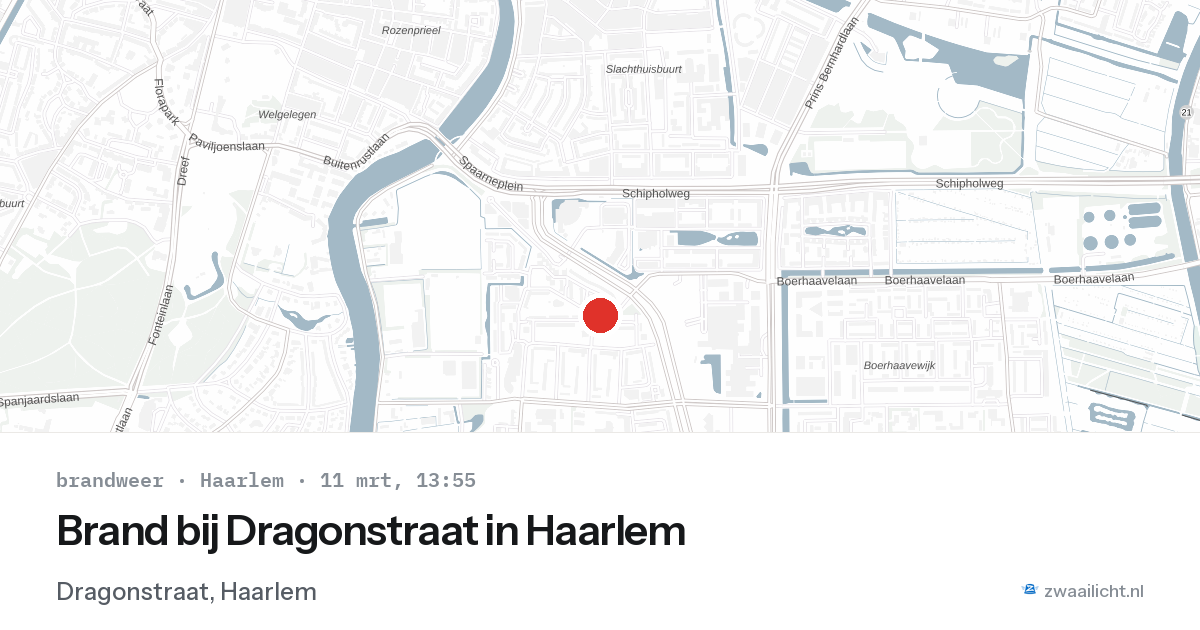 Brand bij Dragonstraat in Haarlem — 11 mrt 2026