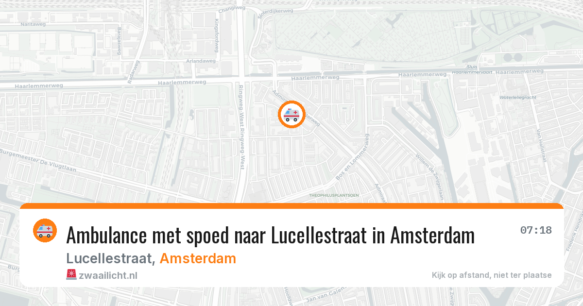Ambulance met spoed naar Lucellestraat in Amsterdam — 13 mei 2026