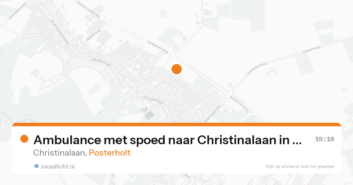 Ambulance met spoed naar Christinalaan in Posterholt — 13 aug 2026