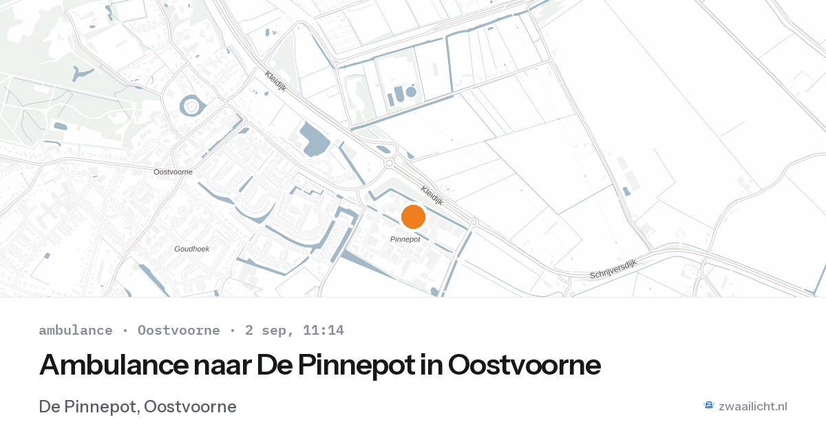 Ambulance naar De Pinnepot in Oostvoorne — 2 sep 2026