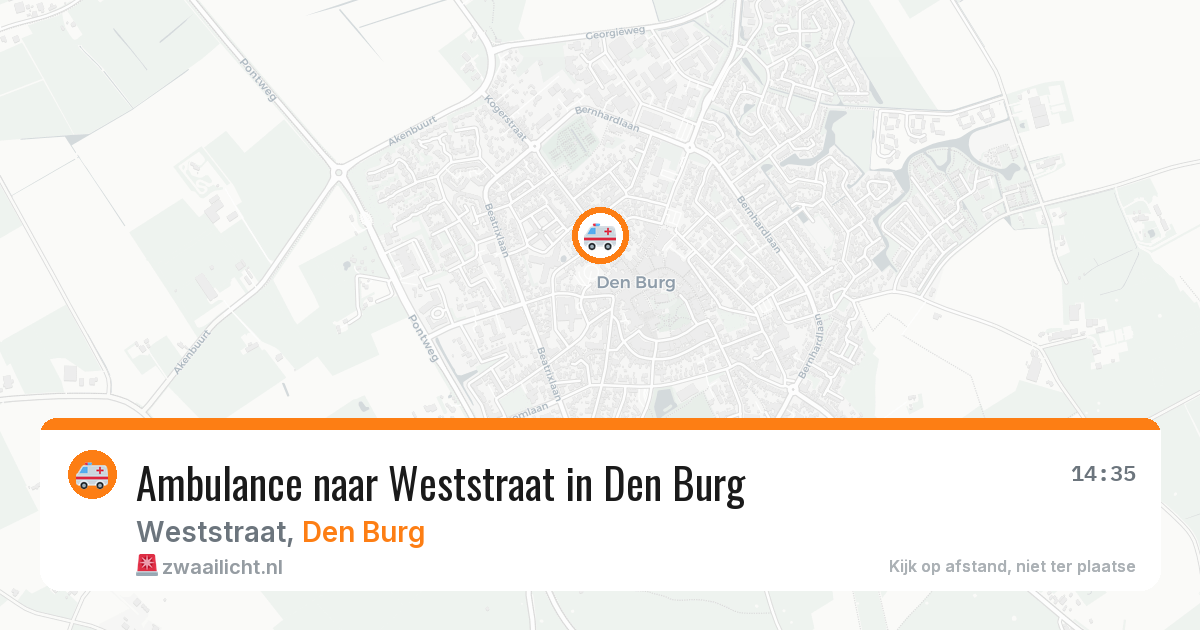 Ambulance naar Weststraat in Den Burg — 13 apr 2026