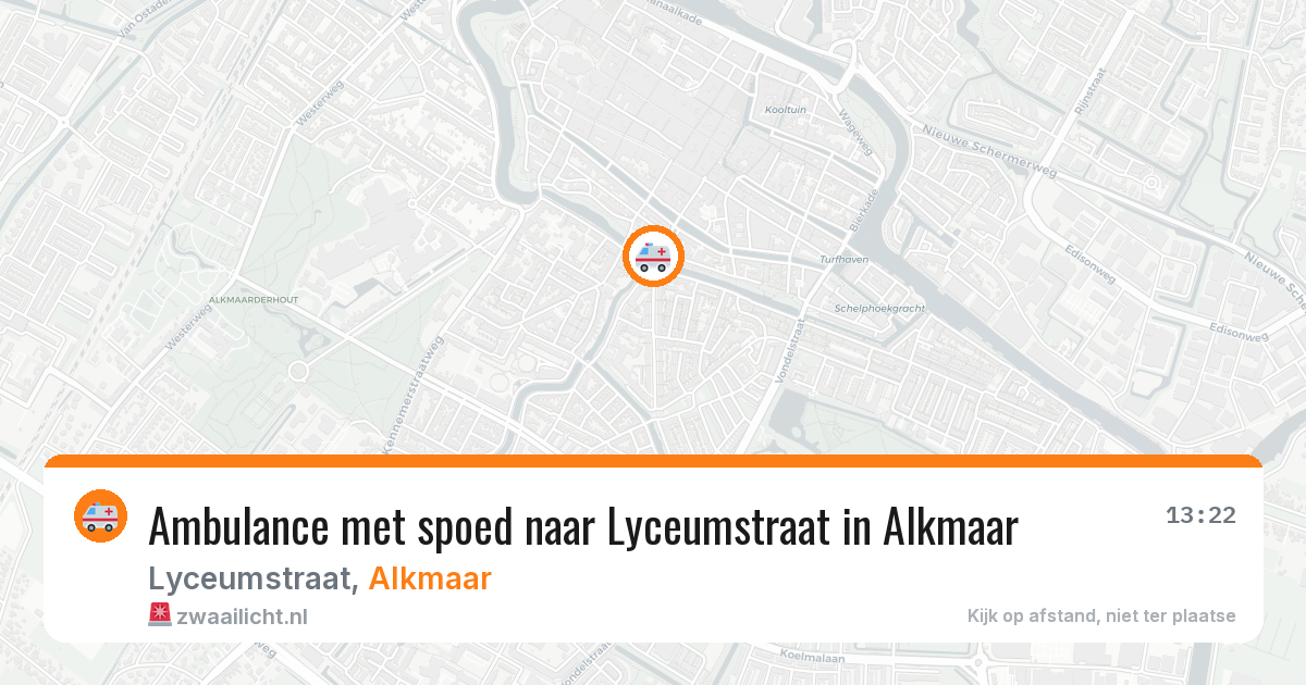 Ambulance met spoed naar Lyceumstraat in Alkmaar — 29 jun 2026