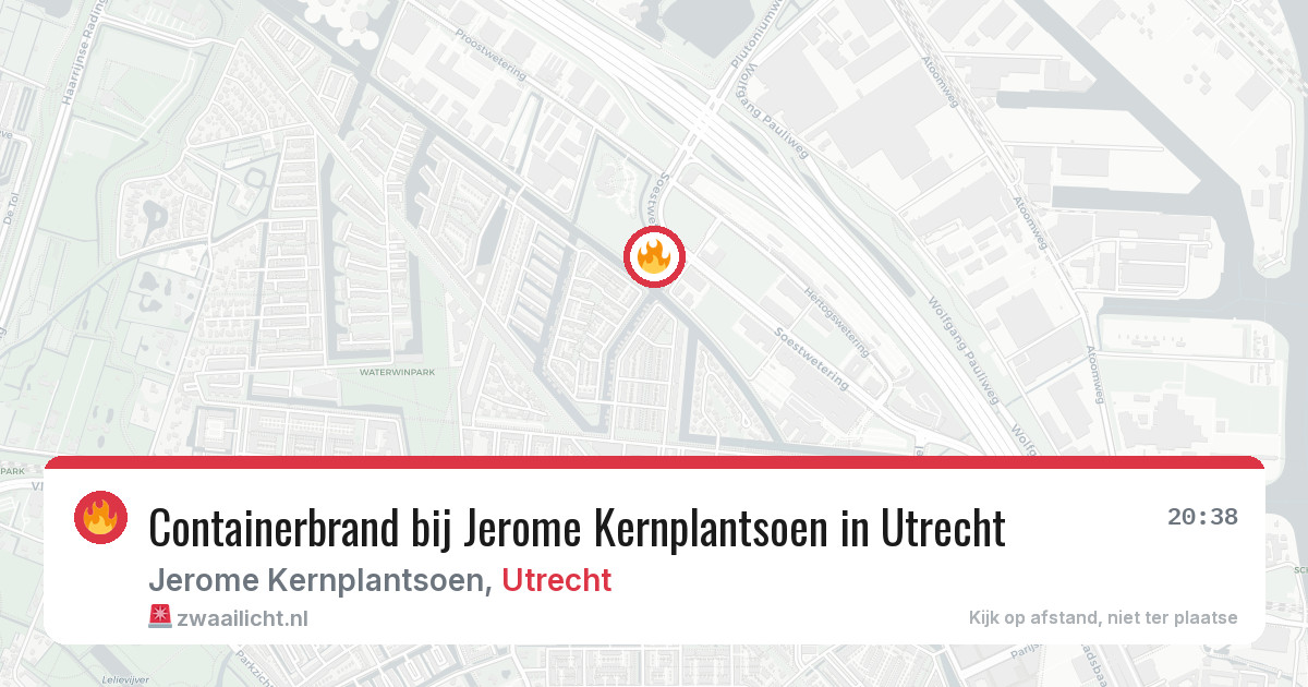 Containerbrand bij Jerome Kernplantsoen in Utrecht — 10 mei 2026