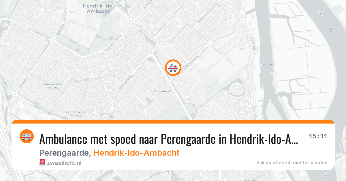 Ambulance met spoed naar Perengaarde in Hendrik-Ido-Ambacht — 22 jan 2026