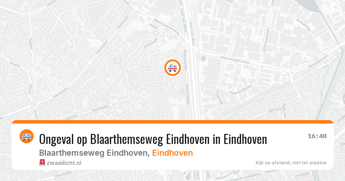 Ongeval op Blaarthemseweg Eindhoven in Eindhoven — 31 mei 2026