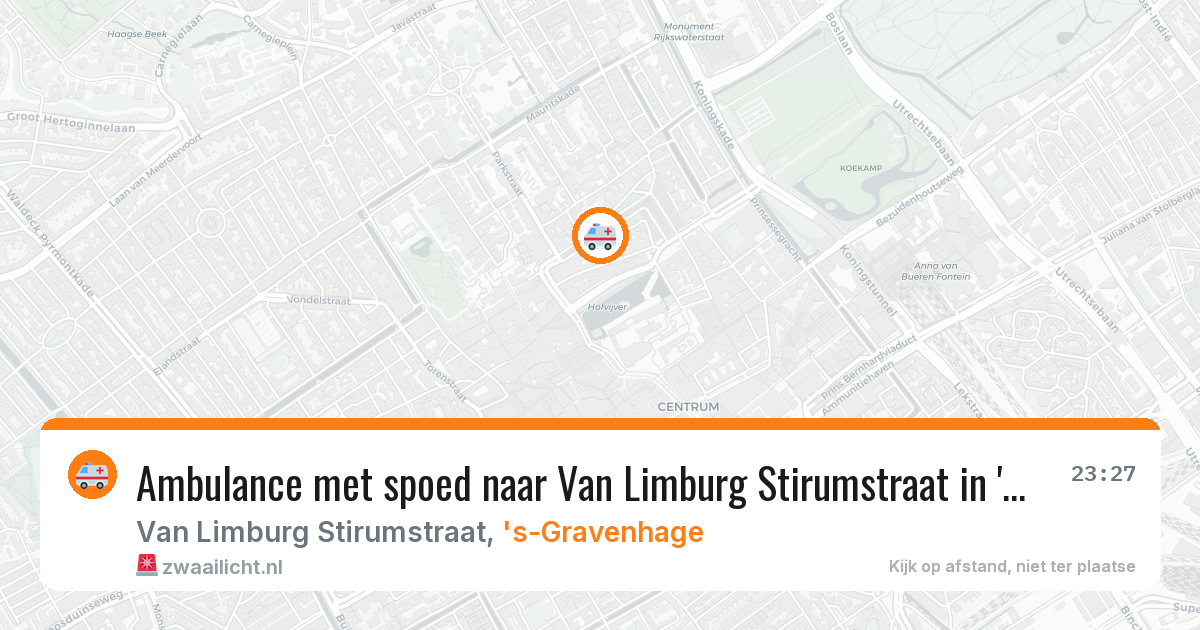 Ambulance met spoed naar Van Limburg Stirumstraat in 's-Gravenhage — 17 jan 2026