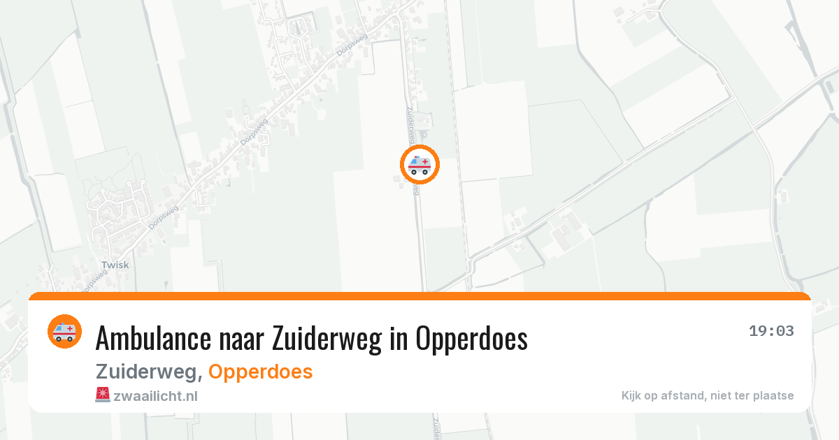 Ambulance naar Zuiderweg in Opperdoes — 31 mei 2026