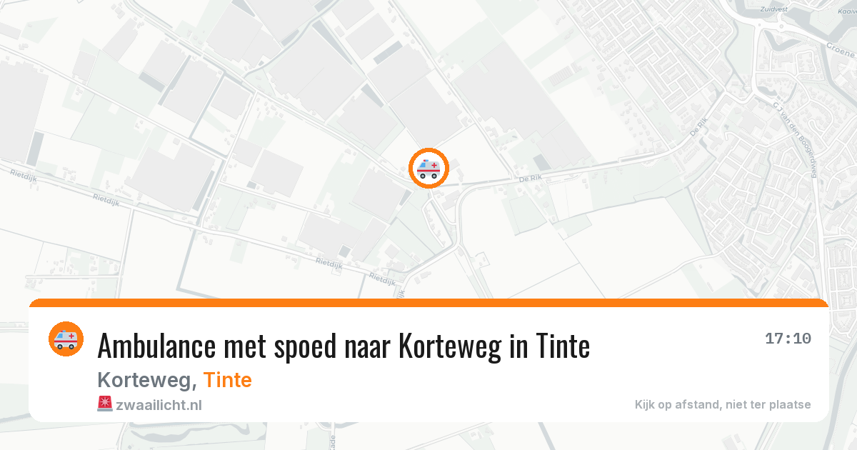 Ambulance met spoed naar Korteweg in Tinte — 26 jun 2026