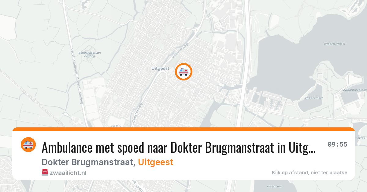 Ambulance met spoed naar Dokter Brugmanstraat in Uitgeest — 20 jun 2026