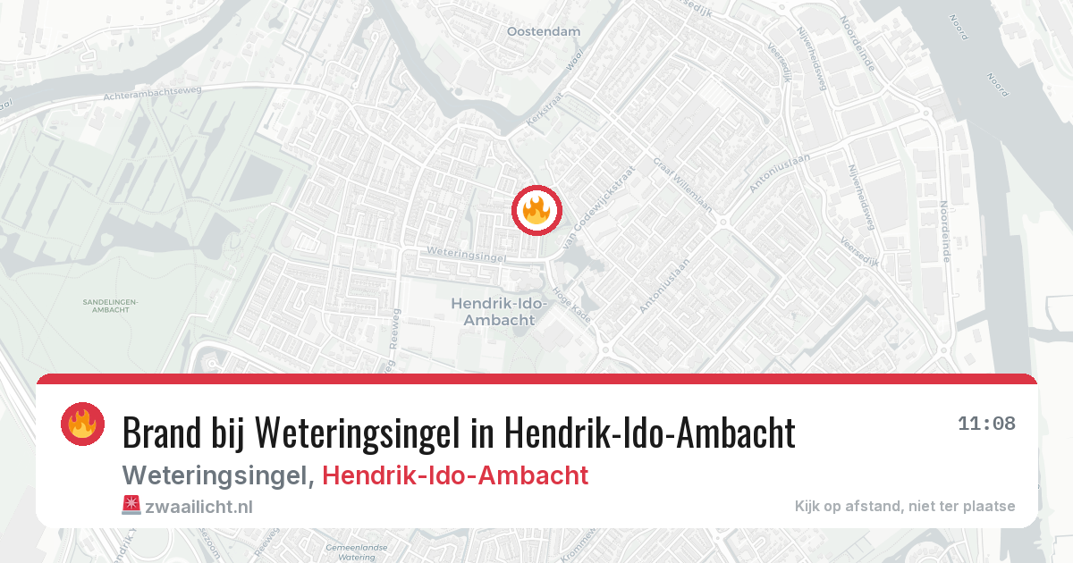 Brand bij Weteringsingel in Hendrik-Ido-Ambacht — 8 jul 2026