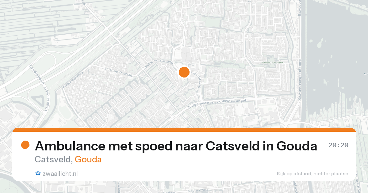 Ambulance met spoed naar Catsveld in Gouda — 21 aug 2026