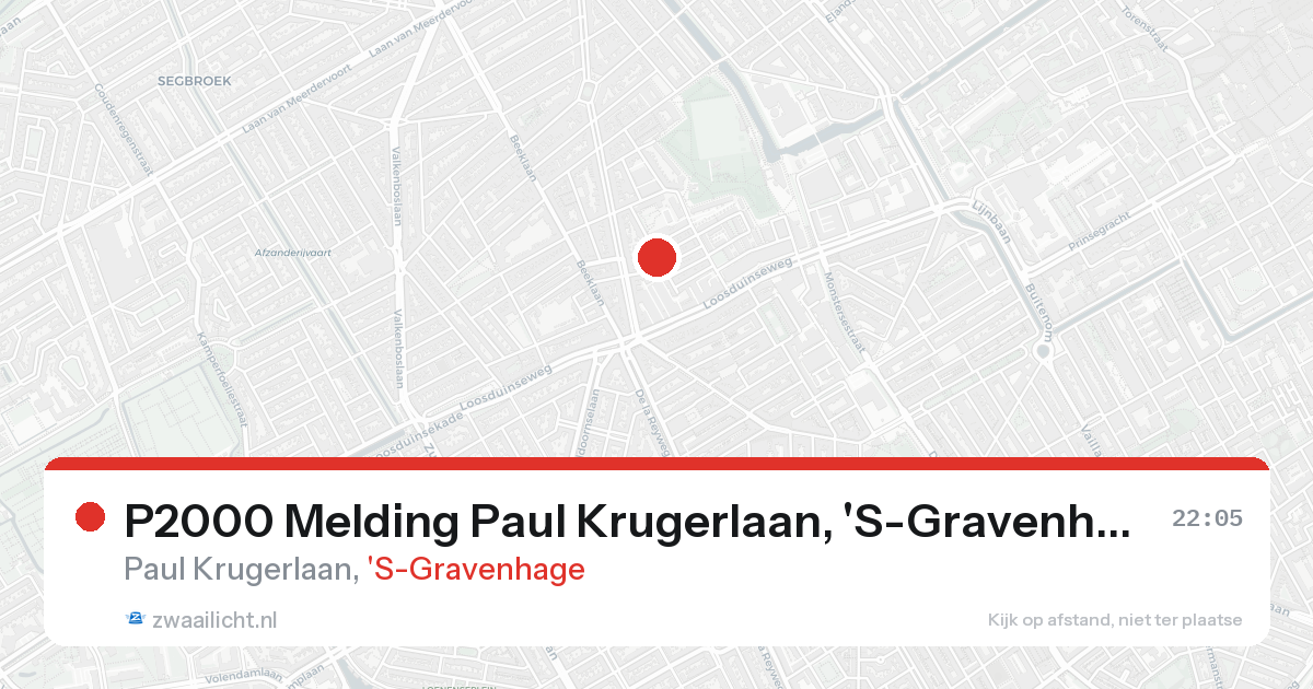 P2000 Melding Paul Krugerlaan, 'S-Gravenhage — 30 jan 2026