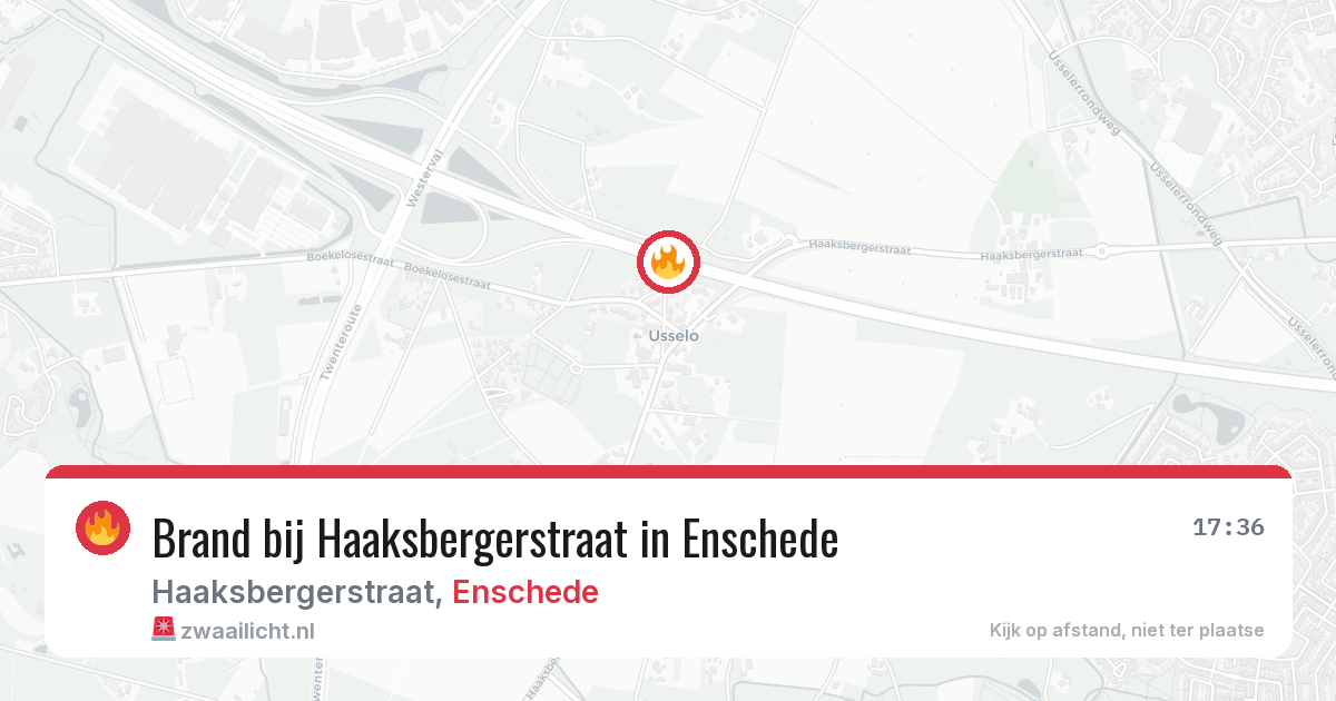 Brand bij Haaksbergerstraat in Enschede — 18 mrt 2026