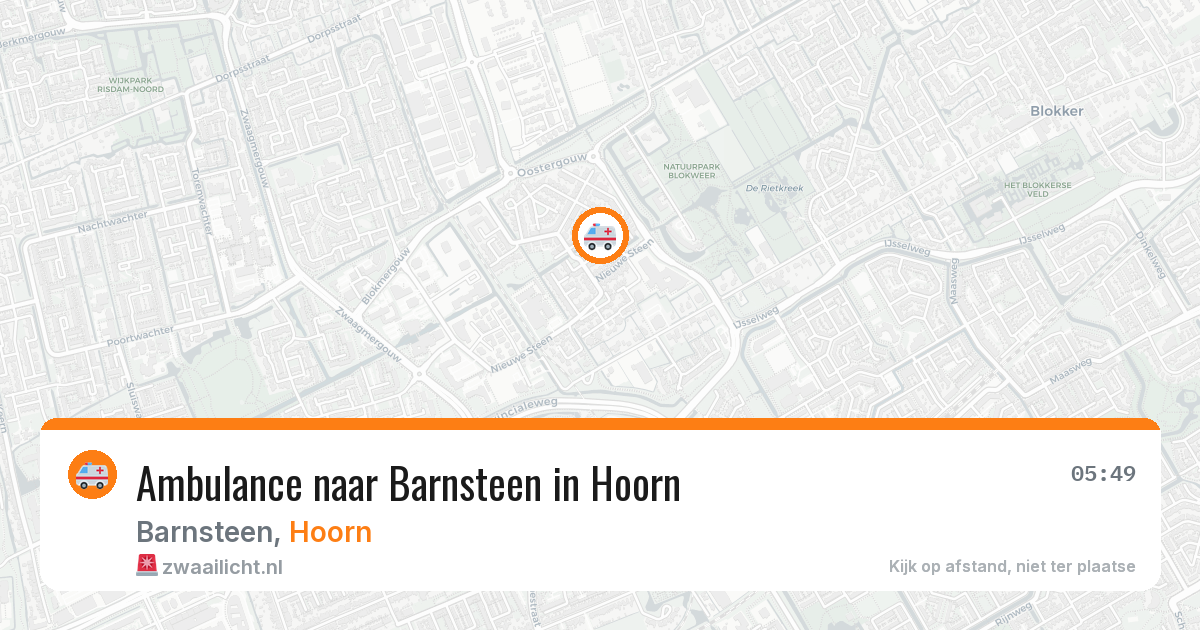 Ambulance naar Barnsteen in Hoorn — 9 jul 2026