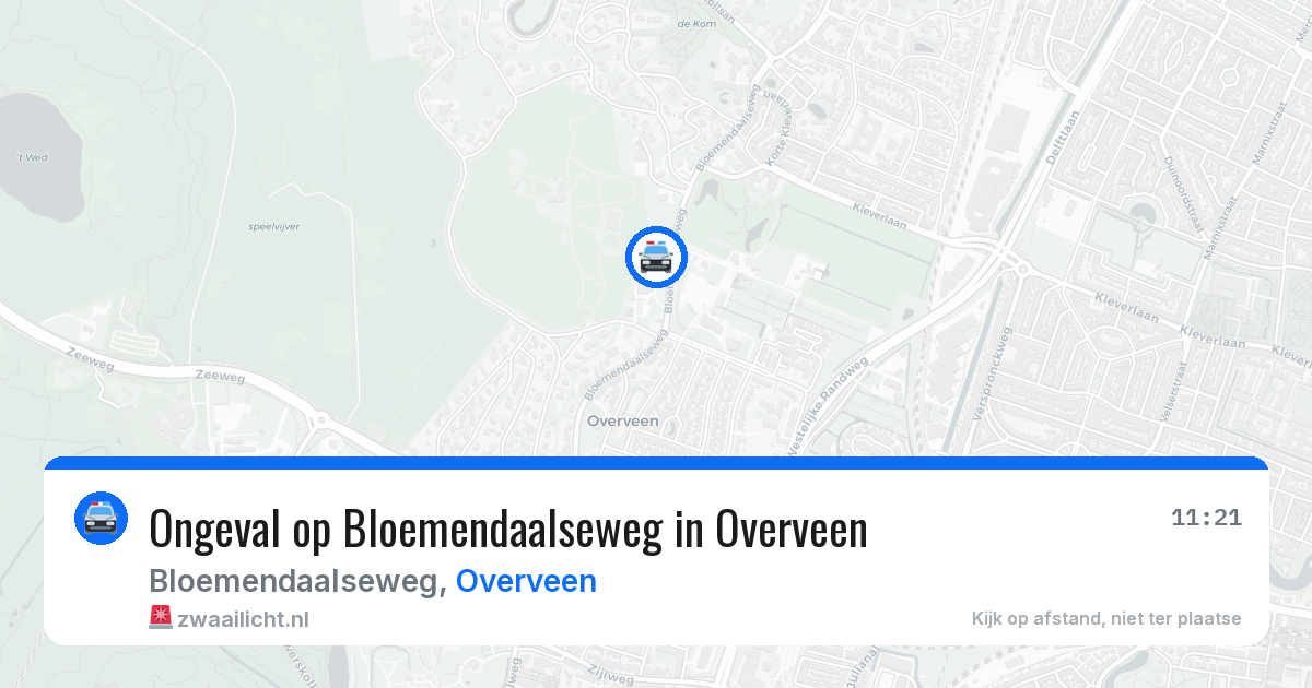 Ongeval op Bloemendaalseweg in Overveen — 1 apr 2026