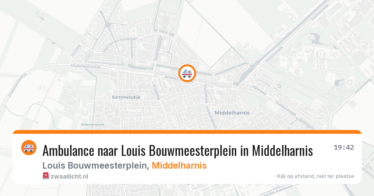 Ambulance naar Louis Bouwmeesterplein in Middelharnis — 6 jun 2026