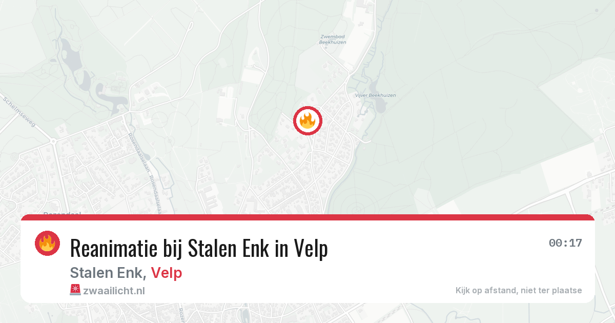 Reanimatie bij Stalen Enk in Velp — 9 aug 2026