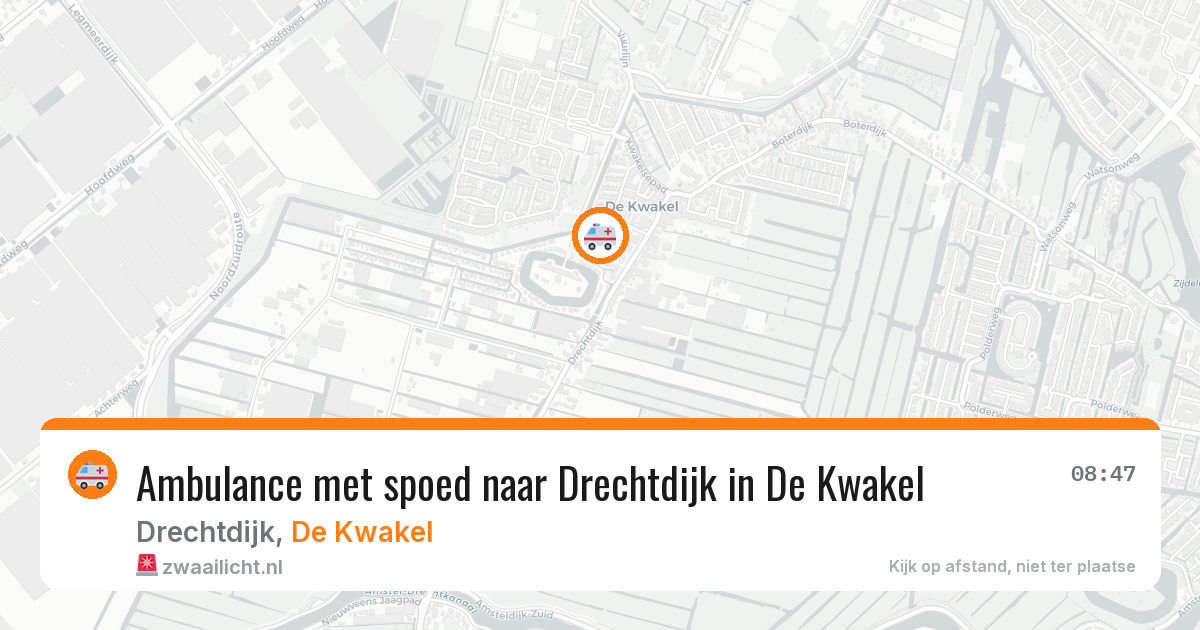 Ambulance met spoed naar Drechtdijk in De Kwakel — 3 apr 2026